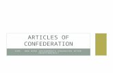AIM: HOW WERE GOVERNMENTS ORGANIZED AFTER INDEPENDENCE? ARTICLES OF CONFEDERATION.
