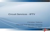 Circuit Services - IPTV Christian Todorov Internet2 Fall Member Meeting October 9, 2007.