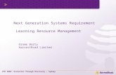 ETD 2005: Evolution Through Discovery – Sydney Grame Barty HarvestRoad Limited Next Generation Systems Requirement Learning Resource Management.