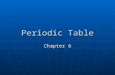 Periodic Table Chapter 6. Periodic Table A chart that organizes all known elements into a grid of horizontal rows, periods, and vertical columns, groups,