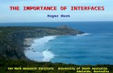 THE IMPORTANCE OF INTERFACES Roger Horn Ian Wark Research InstituteUniversity of South Australia Adelaide, Australia Ian Wark Research InstituteUniversity.