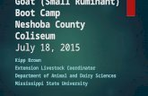 Goat (Small Ruminant) Boot Camp Neshoba County Coliseum July 18, 2015 KIPP BROWN EXTENSION LIVESTOCK COORDINATOR DEPARTMENT OF ANIMAL AND DAIRY SCIENCES.