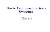 Basic Communications Systems Class 3. Today’s Class Topics Interfacing RS-232 X.21 Asynchronous vs. Synchronous Multiplexing Frequency Division Multiplexing.