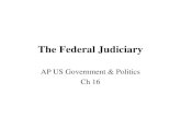 The Federal Judiciary AP US Government & Politics Ch 16.