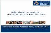 Understanding smoking – overview with a Pacific lens Smokefree Nurses Aotearoa Fono, Auckland 2011.