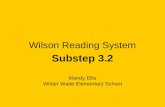 Wilson Reading System Substep 3.2 Mandy Ellis Wilder Waite Elementary School.