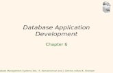 Database Management Systems 3ed, R. Ramakrishnan and J. Gehrke; edited K. Shomper1 Database Application Development Chapter 6.