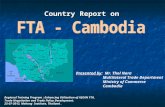 Country Report on Presented by: Mr. Thol Nara Multilateral Trade Department Ministry of Commerce Cambodia Regional Training Program : Enhancing Utilization.
