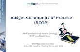 Budget Community of Practice (BCOP) Mid-Term Review of PEMPAL Strategy BCOP results and issues BCOP Executive Committee Cross-COP Executive Meeting, Vienna,