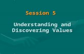 Session 5 Understanding and Discovering Values. Values: definition and functionValues: definition and function Cultural value patternsCultural value patterns.