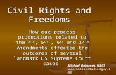 Civil Rights and Freedoms How due process protections related to the 4 th, 5 th, 6 th and 14 th Amendments effected the outcomes of several landmark US.