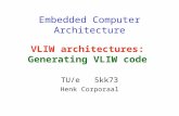 Embedded Computer Architecture TU/e 5kk73 Henk Corporaal VLIW architectures: Generating VLIW code.