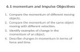 6.1 momentum and Impulse Objectives 1.Compare the momentum of different moving objects. 2.Compare the momentum of the same object moving with different.