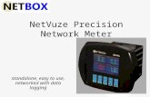 NetVuze Precision Network Meter standalone, easy to use, networked with data logging.