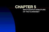 CHAPTER 5 INPUT-OUTPUT STRUCTURE OF THE FLOWSHEET.