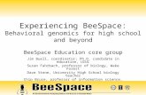 Experiencing BeeSpace: Behavioral genomics for high school and beyond BeeSpace Education core group Jim Buell, coordinator; Ph.D. candidate in education,