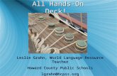 All Hands-On Deck! Leslie Grahn, World Language Resource Teacher Howard County Public Schools lgrahn@hcpss.org.