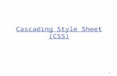 1 Cascading Style Sheet (CSS). 2 Cascading Style Sheets (CSS)  a style defines the appearance of a document element. o E.g., font size, font color etc…