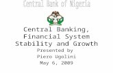 Central Banking, Financial System Stability and Growth Presented by Piero Ugolini May 6, 2009.