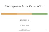 Earthquake Loss Estimation Session 3 Mr. James Daniell Risk Analysis Earthquake Risk Analysis 1.