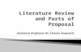 Assistant Professor Dr. Chanin Yoopetch.  A written statement of the research design that includes a statement explaining the purpose of the study