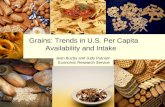 Grains: Trends in U.S. Per Capita Availability and Intake Jean Buzby and Judy Putnam Economic Research Service.