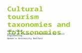 Cultural tourism taxonomies and folksonomies Chris Tweed School of Planning, Architecture and Civil Engineering Queen’s University Belfast.
