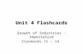 Unit 4 Flashcards Growth of Industries - Imperialism Standards 11 – 14.