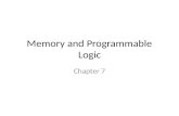 Memory and Programmable Logic Chapter 7. Introduction RAM: Random Access Memory ROM: Read Only Memory Write operation: Storing info into memory Read operation:
