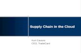 Supply Chain in the Cloud Kurt Cavano CEO, TradeCard.
