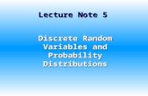 Lecture Note 5 Discrete Random Variables and Probability Distributions ©