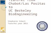 Transfer from Chabot/Las Positas to UC Berkeley BioEngineering Stephanie Sibert Transfer year 2012.