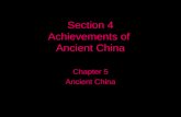Section 4 Achievements of Ancient China Chapter 5 Ancient China