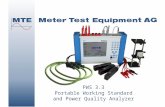 Page 1 April 2011 PWS 3.3 Portable Working Standard and Power Quality Analyzer.
