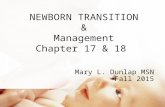 NEWBORN TRANSITION & Management Chapter 17 & 18 Mary L. Dunlap MSN Fall 2015.