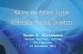 Susan D. Villanueva Senior Partner, CVCLAW Philippines 13 November 2011.