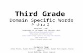 Third Grade Domain Specific Words P thru Z Adapted from: Vocabulary for the Common Core (Marzano, 2013)