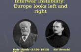Interwar Instability: Europe looks left and right Keir Hardy (1856-1915)Sir Oswald Mosely.