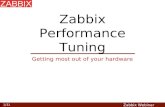 Zabbix Webinar 1/31 Zabbix Performance Tuning Getting most out of your hardware.