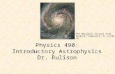 Physics 490: Introductory Astrophysics Dr. Rulison M51 (The Whirlpool Galaxy) from Kitt Peak/HST Composite, in visible, Near IR 1.