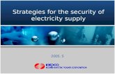 0 2005. 5 Strategies for the security of electricity supply.