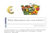 What determines the cost of food ? Food in Europe Comenius group no. 3 – Grzegorz Rybak, Paulina Swietochowska, Danijela Grubisic, Martina Abbondio, Eda.