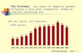 Declining Economy chart 1 The Economy: two years of negative growth, following a four-year stagnation, ended an earlier promising era. GDP per capita,