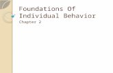 Foundations Of Individual Behavior Chapter 2. Aim of this chapter To explain the relationship between ability and job performance Contrast three components.