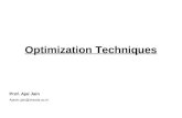 Optimization Techniques Prof. Ajai Jain Ajaivir.jain@sharda.ac.in.
