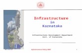 Infrastructure in Karnataka Infrastructure Development Department Govt. of Karnataka ________________________________________ ___________ 9/12/20151Infrastructure.