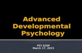 PSY 620P March 17, 2015.  Parent-child relationships  Peer relationships  School and community influences.