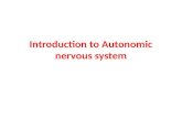 Introduction to Autonomic nervous system. Comparison of Somatic and Autonomic Systems.