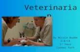 Veterinarian By Nicole Budde 5/8/14 1 st hour Career Tech.