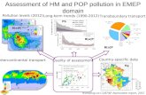 Assessment of HM and POP pollution in EMEP domain Long-term trends (1990-2012) Pollution levels (2012) Transboundary transport Intercontinental transport.